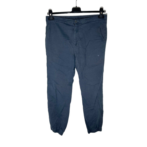 Mack Weldon Mens Size M Jogger Pants Blue Cotton Spandex Pockets Drawstring Crop - Picture 1 of 6